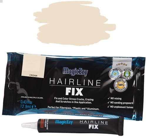 MagicEzy Hairline Fix - (Cream) | Gelcoat Repair Kit for Fibreglass Boats | Marine Crack Repair and Scratch Touch Up Filler | Strong