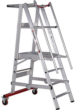 EuroLine Podestleiter, fahrbar, klappbar - 4 Stufen 3277704