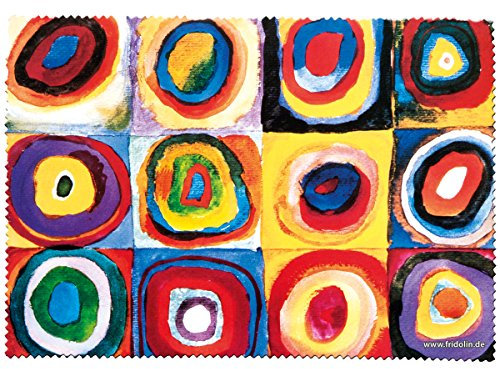 Fridolin 18853 Brillenputztuch Wassily Kandinsky - Farbstudie, Mikrofaser, 18 x 12,5 cm