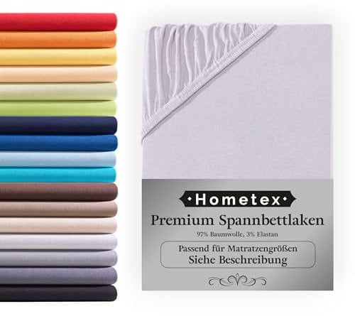 Premium Boxspringbett Spannbettlaken 140-160 x 200-220 cm, Spannbetttuch Bettlaken für Boxspringbett und Wasserbett, Oeko-TEX Made IN Green, Matratzen bis 35cm, Silber