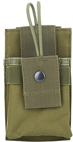 Radio Pouch baofeng uv-5r 8,Molle Pochette de Ceinture Étui Universel Tactique Replacement pour Radio, Portable Talkie-walkie Sac étui Porte-Radio Nylon Etui Molle Interphone Poche(Vert Militaire)