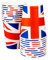 SHATCHI 20pcs Union Jack Paper Cups - VE Day 80th Anniversary Decorations - UK Flag Disposables -Tableware Party Supplies - Great Britain Street Events