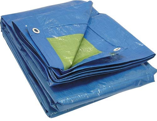 Lona de lluvia, 4 m x 6 m, 24 m², 75 g/m², con ojales, lona de protección industrial, lona de protección multiuso, impermeable, resistente a desgarros