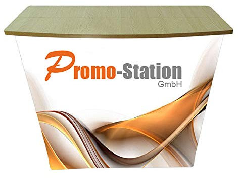 Promotion-Theke Premium, Messetheke ohne Druck, Messetresen, Theke, POS, Messestand, Werbetheke, Promostand