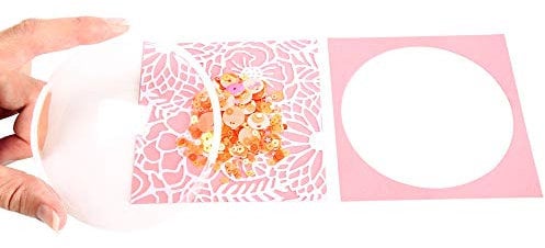 Sizzix Cupole Shaker 664190, Cerchio, 8.9cm, 4pz, Chiaro, 8.9 cm
