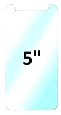 MUNDDY Protector de Pantalla Universal 5 Pulgadas Cristal Vidrio Templado Espesor 0,30 mm, 2.5D Round Edge, [9H Dureza] [Alta Transparencia] [Sin Burbujas] [Ajuste (10 Protectores)