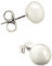 ENTREPLATA Pendientes Plata 925 con Perla de Rio Natural – Joyas Elegantes para Mujer – Perlas Cultivadas de Agua Dulce – Hipoalergénicos Perla Redonda 8 mm.