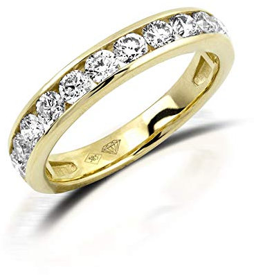 585er Gelbgold Diamant Memory Ring mit Brillanten 0,25 ct. Eternity Memoire 14K Gr. 58