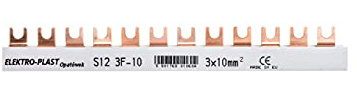 Verbindungsschiene 3P 63A 10mm2 Gabelgabel (12mod.) 3F S12 3F-10 45.122 Elektro-plast Spatel 5901769010604