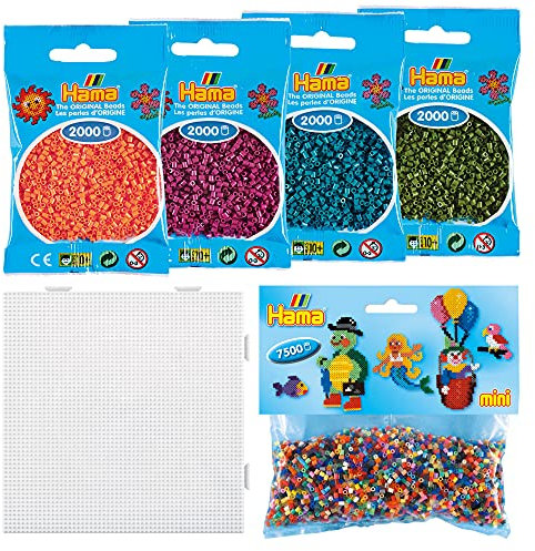 Hama - Surtido Mini Basic - Perlas para planchar - Tamaño mini ø 2,5 mm - Ref. S245