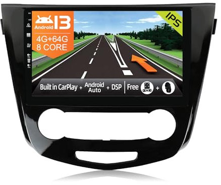 JOYX Android 12 Autoradio Passt für Nissan Qashqai J11 X-Trail Rouge (2014-2018) - [4G+64G] - Eingebaut DSP/Carplay/Android Auto - Kamera MIC KOSTENLOS - IPS 10.1 Zoll - 2 Din - DAB SWC 4G WiFi BT5.0