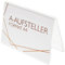 DIN A4 A-Aufsteller aus Acrylglas 5er Set– transparente Werbeaufsteller im Querformat als Tischaufsteller zur Werbepräsentation von Flyern & Prospekten, UV-beständig
