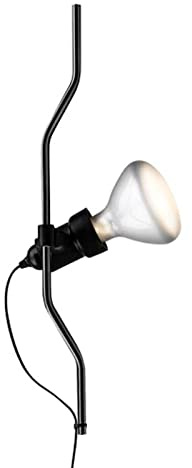 FLOS Parentesi Element, Elemento Aggiuntivo per Lampada Parentesi, Composto da Archetto in Metallo, Portalampada e Cavo con Spina, Versione con Interruttore On/Off, Colore Nero