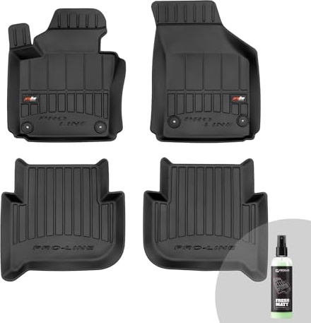 FROGUM ProLine 3D Gummimatten Exklusiven Auto Fußmatten Autofussmatten für Volkswagen Touran I 2003-2010 | Die höchsten Kanten