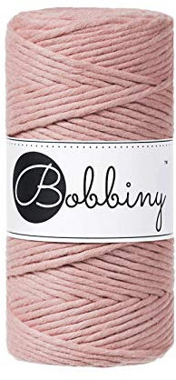 Bobbiny Macrame Cords 3 mm - 100 m - 100% Baumwolle (Blush)