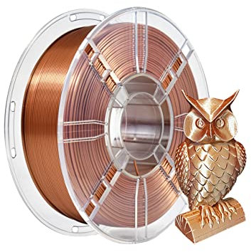 iBOSS PLA Plus (PLA+) Glänzendes Seide 3D Drucker Filament 1,75mm, Seiden filament Maßhaltigkeit +/- 0,02 mm, 1kg Spule (2,2 lbs) für FDM 3D Drucker, Silk Rot Kupfer