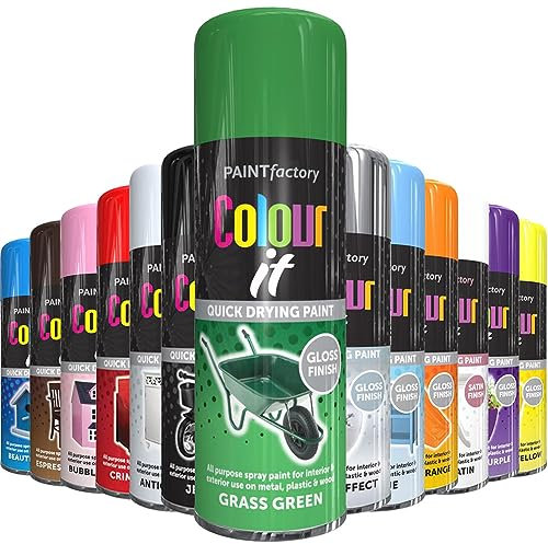 AlezyB - Grass Green 400ml All Purpose Spray Paint | Use on Metal, Wood, Plastic and Multipurpose Aerosol Professional Quality Perfect Finish, for Interior Exterior and Excellent Coverage