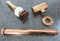 Nero Ablaufgarnitur Siphon Komplettset für Aufsatz Waschbecken in chrom schwarz gold roségold Messing weiß (Roségold)