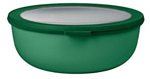 Mepal – Multi Bowl Cirqula Round – Food Storage Container with Lid - Suitable as Airtight Storage Box for the Fridge & Freezer, Microwave Container & Servable Dish – 2250 ml – Vivid green