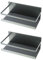 Luchs – 2er Set Magnetisches Regal für Kühlschrank aus Edelstahl, Hängeregal, Küchenregal, Gewürzregal, Kühlschrank Regal, Organizer inkl. 4 Haken (Anthrazit)