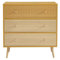 BAÏTA - Commode Capucine Jaune Ocre et Effet chêne 78cm