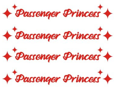 JNNJ 4 Stück Auto Aufkleber, Aufkleber für Autofenster, Niedlich Lustig Schriftzug Aufkleber, Autozubehör für Autodekoration, Geeignete Lkw Geländewagen(Rot)