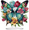 Starnearby DIY Diamond Painting Schmetterling Deko, 5D Diamant Painting Tisch Deko, Diamant Malerei Kunst Set, Ornamente Geschenke für Anfänger Hausgeschenk Deko für Familie (Schmetterling)