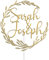 Personalised Wedding Cake Toppers by KreateSquare- Customisable with Any Name - Custom Colour - Acrylic Wedding Cake Decoration (Gold)