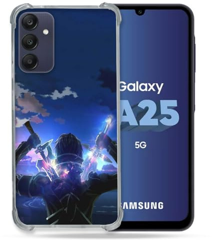 Cokitec Verstärkte Schutzhülle für Samsung Galaxy A25 5G Manga SAO Sword Art Online Epee