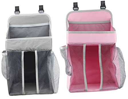 Abaodam Wickeltasche Bettaufbewahrung Organizer Grau Stilvolle Hängetasche Für Windeln Kleidung Spielzeug