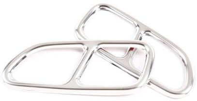 ALaaaaL Auspuffblenden Für Mercedes CLA 2013-2016 SLK R172 CLS C218 SL R230,Auto Auspuff Schwanz Throat Rahmen Dekoration Abdeckung Aufkleber Trim Autoteile,B-Silver-SL Class 2002-2011