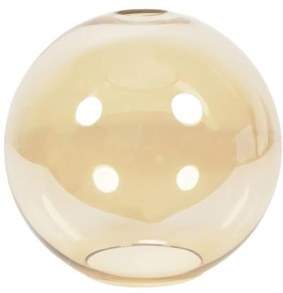 ValueLights | Amber Glass Globe Ceiling Light Shade | Lamp Shades, Home Décor & Improvement Essential | 250mm Shade Width