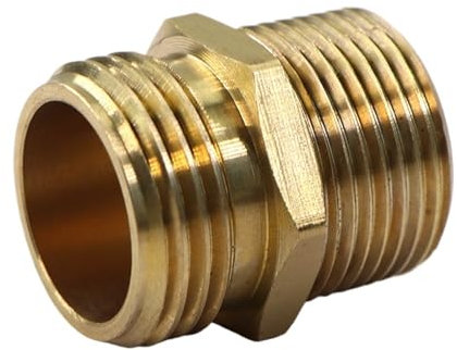 Adaptateur à tête hexagonale en Laiton à Filetage mâle NPT vers BSP 3/4 for Tuyau en cuivre, raccord d'arrosage de Jardin, Joint de réparation de Connexion