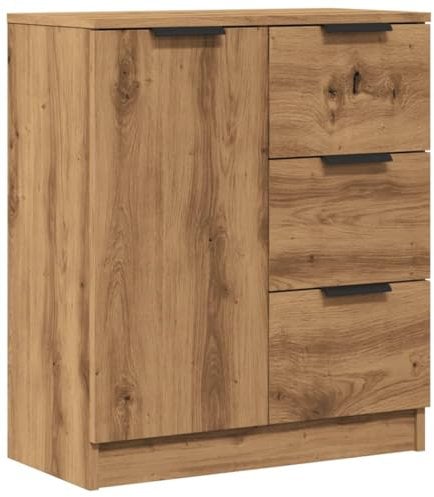 vidaXL Sideboard, Kommode mit Stauraum, Anrichte Schrank für Wohnzimmer, Beistellschrank Mehrzweckschrank, Artisan-Eiche Holzwerkstoff
