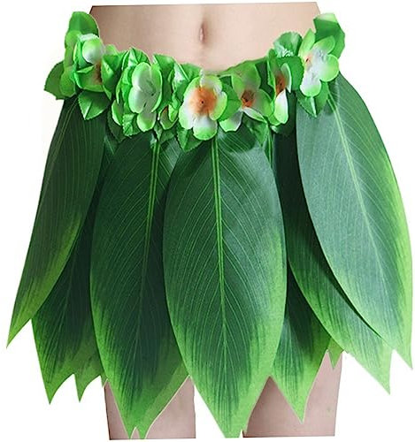 TOGEVAL 6 Pezzi 1 Set gonna a foglie gonna di hawaiana hawaiano costume hula gonna hula abbigliamento gonna hawaiana forniture per decorazioni per feste luau ghirlanda hawaiana