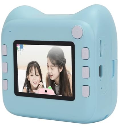 Instant Print Camera 48MP Digital Camera 2.4 Inch Screen Thermal Printing 800mAh Battery Clear Image Digital Zoom for Students Kids (Blue)