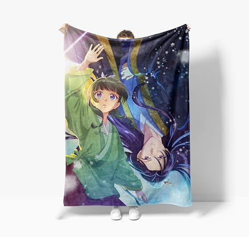 Xinchangda The Apothecary Diaries Anime-Decke, Maomao/Jinshi, superweiche Micro-Fleece-Decken, niedliche Flanelldecke für Bettwäsche, Sofa