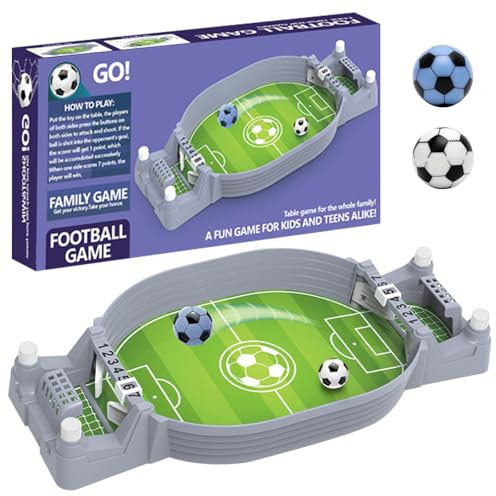 MIUUIPI Interaktives TischfußBallspiel, Mini Tischkicker Kinder, Tischfußball Tabletop Spiele mit Torschütze, Desktop Spielzeug Tisch FußBall Kit, für Erwachsene und Kinder Familien