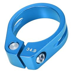 Partuto 34.9mm Aluminium Alloy Bicycle Seat Post Clamp Seat Post Clip Blue Replacement