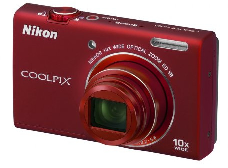 Nikon COOLPIX S6200 Compact Digital Camera - Red (16MP, 10x Optical Zoom) 2.7 inch LCD (Renewed)