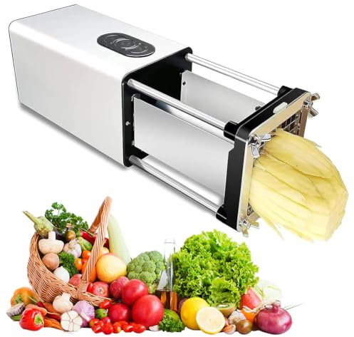 ZbOLi Machine Commerciale de Coupe de Pommes de Terre, Coupe-Frites électrique en Acier Inoxydable avec Lame de 9 mm, 12 mm, Hachoir Automatique de déchiqueteuse de Restaurant de Cuisine, pour Pommes