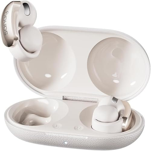 SANAG S9S AI Ultra Open Earbuds, auriculares de audio inmersivo, auriculares deportivos, auriculares Bluetooth 5.4 con clip, altavoz dinámico de película compuesta de 13.4 mm, IPX4, cancelación de