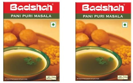 Badshah Panipuri Masala - 100g (Pack of 2) | Authentic Indian Spice Blend for Flavorful Pani Puri, Golgappa & Chaat | Tangy & Spicy Street Food Masala