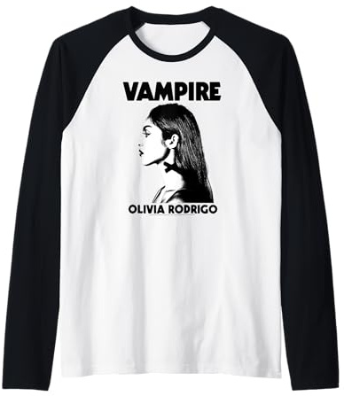 Olivia Rodrigo Vampiro Immagine Immagine Stampa Maglia con Maniche Raglan