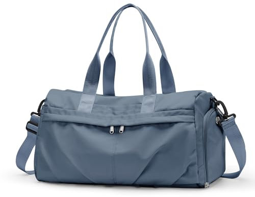 HYC00 Sac de Sport Femme Homme Léger Sacs de Voyage avec Compartiments Chaussures et Humide Grande Sac de Fitness Weekend Duffel Bag Sacs de Gym Sport Cabas de Fitness pour Voyage Piscine,Bleu Royal