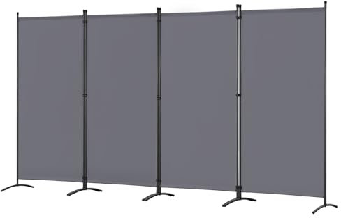 Angel Living Paravent Sichtschutz Balkonbespannung Balkonsichtschutz Paravent Raumteiler Trennwand (Grau, 324x180cm)