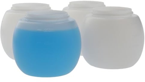 Plastic flessenshop 4x Waschkugel 200 ml bis 65 Grad – Dosierkugel Flüssigwaschmittel – Waschkugeln für Waschmaschine – HDPE - BPA-frei – nicht zerbrechlich – Waschball bis 65 Grad, 4 Stück