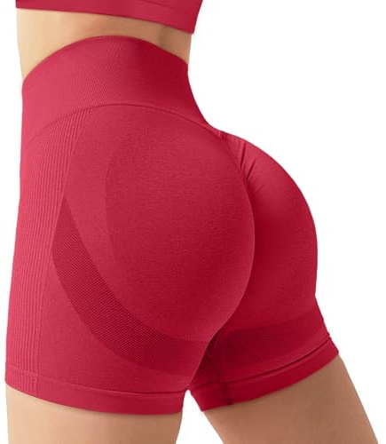 Zhiaek Short Sport Femme Push Up Scrunch Butt Legging Court Taille Haute