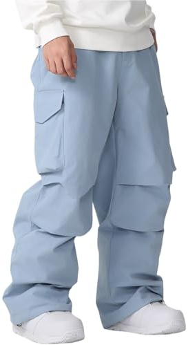 ALSOGO Herren Damen Skihosen Baggy Snowboardhose Isoliert Oversize Schneehose Skihose für Outdoor- Wasserdicht Winddicht Atmungsaktiv