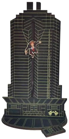 Christmas Countdown Calendar - Wooden Desk Calendar, Hans Gruber Falling From The Square | Die Hard Advent Display Setup, Bedroom Desk Arrangement